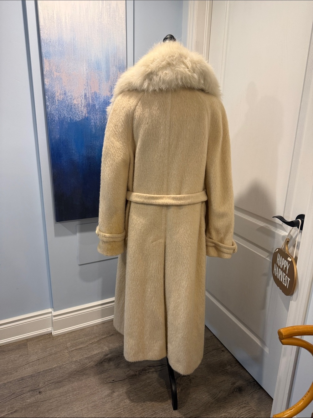 Vintage Mohair Coat with Faux Fur Collar - Picture 7 of 16